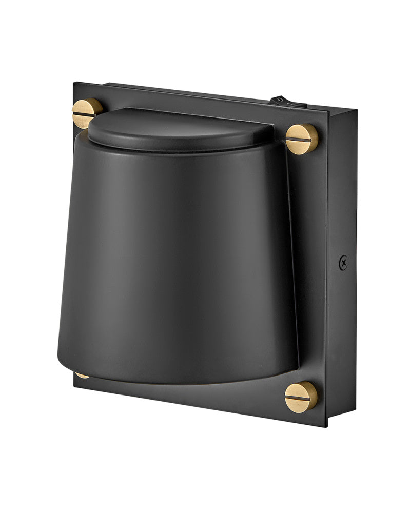 Hinkley 32530BK Small Single Light Sconce