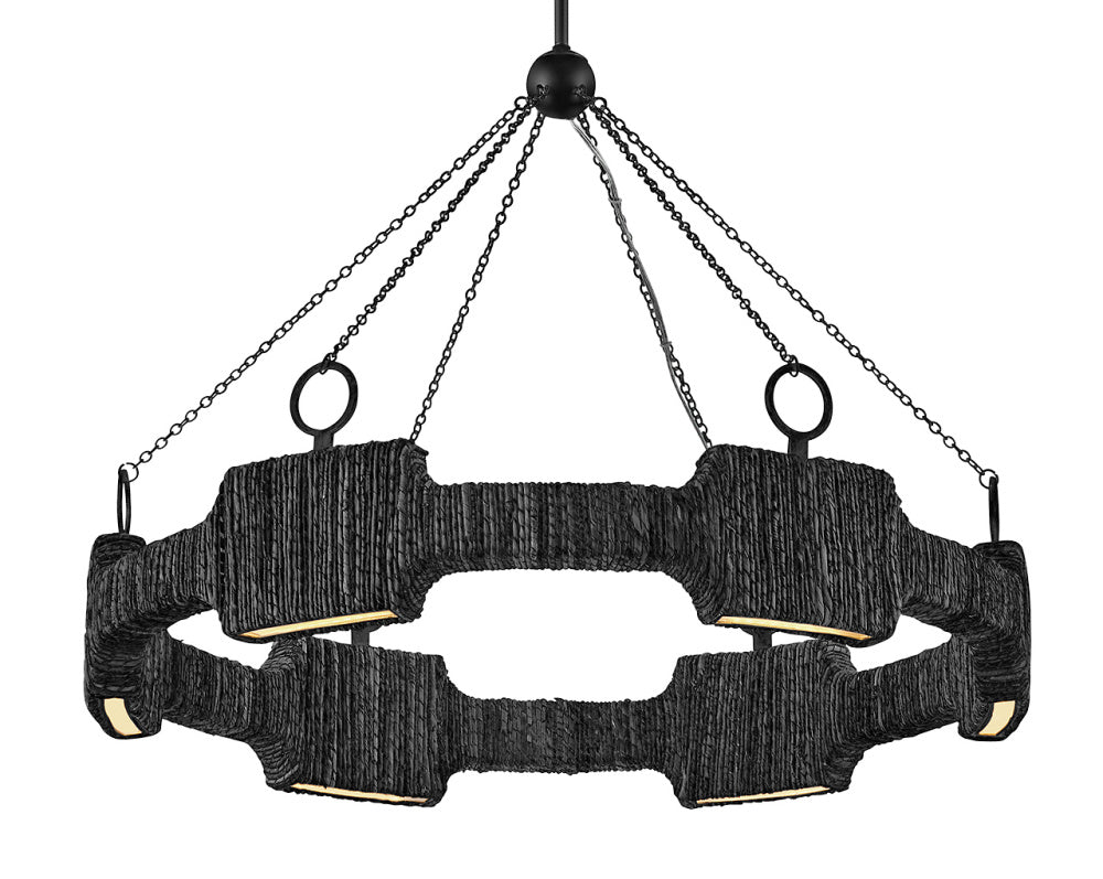 Hinkley 34106CBK Medium LED Single Tier Chandelier