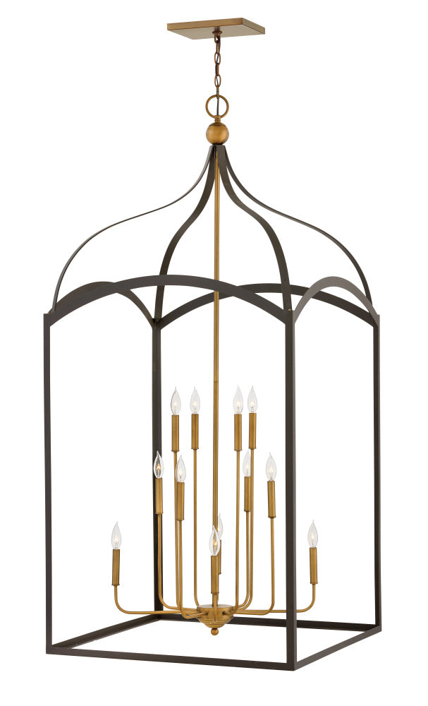 Hinkley 3419BZ Double XL Three Tier Open Frame Chandelier