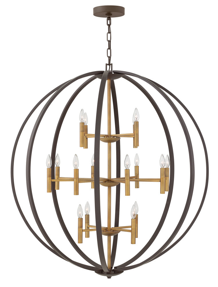 Hinkley 3464SB Double XL Three Tier Orb Chandelier