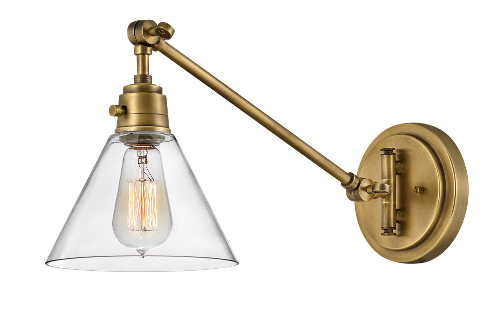 Hinkley 3690HB-CL Medium Swing Arm Single Light Sconce
