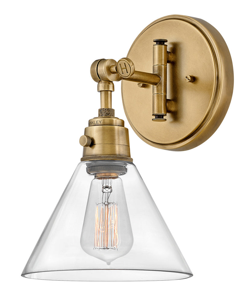 Hinkley 3691HB-CL Medium Swing Arm Single Light Sconce