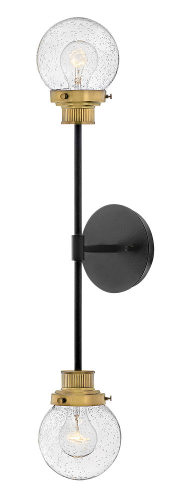 Hinkley 40692BK Large Two Light Sconce