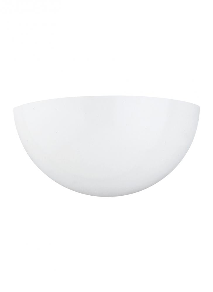 Generation Lighting 4138-15 Edla traditional 1-light indoor dimmable bath vanity wall sconce in white finish with white plastic