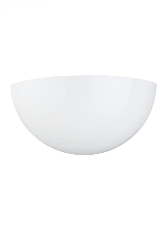 Generation Lighting 4138-15 Edla traditional 1-light indoor dimmable bath vanity wall sconce in white finish with white plastic