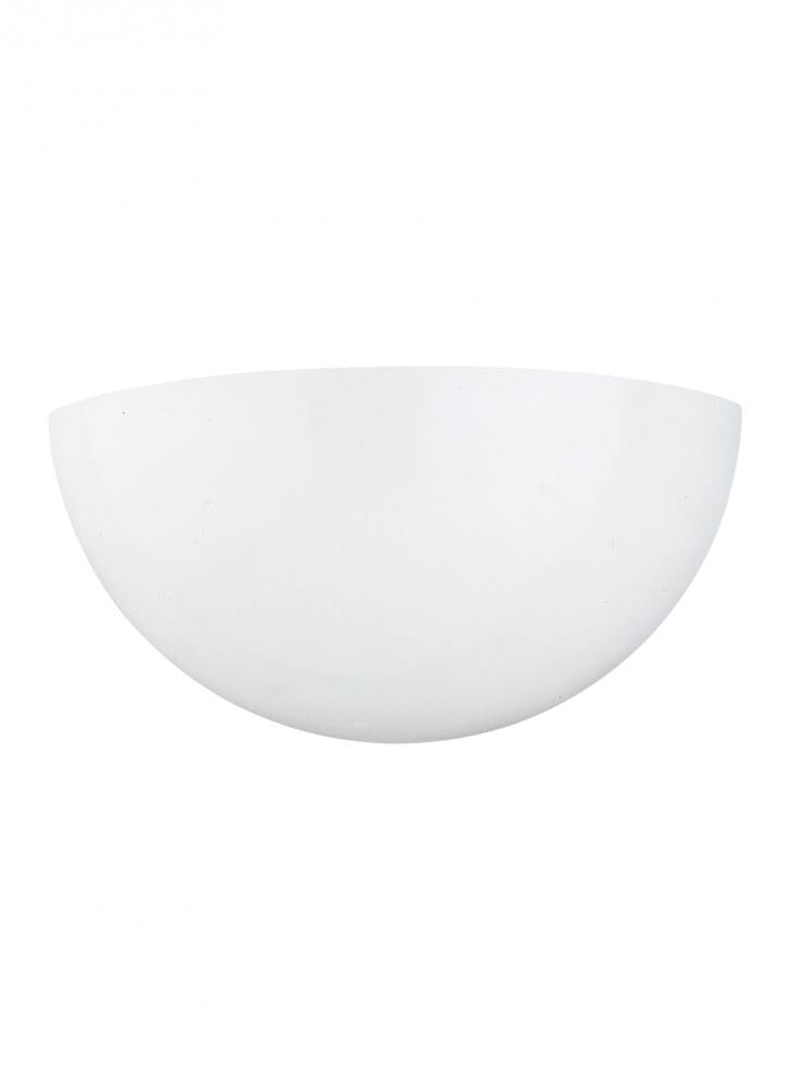Generation Lighting 4138EN3-15 Edla traditional 1-light LED indoor dimmable bath vanity wall sconce in white finish with white plas