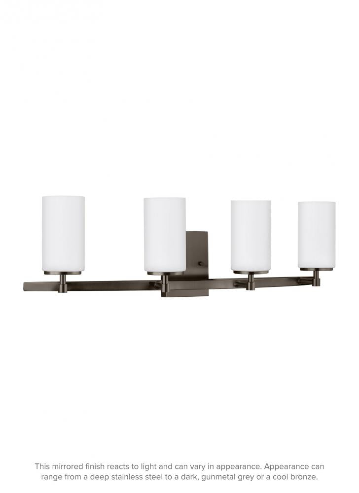 Generation Lighting 4424604EN3-778 Alturas contemporary 4-light LED indoor dimmable bath vanity wall sconce in brushed oil rubbed bronz