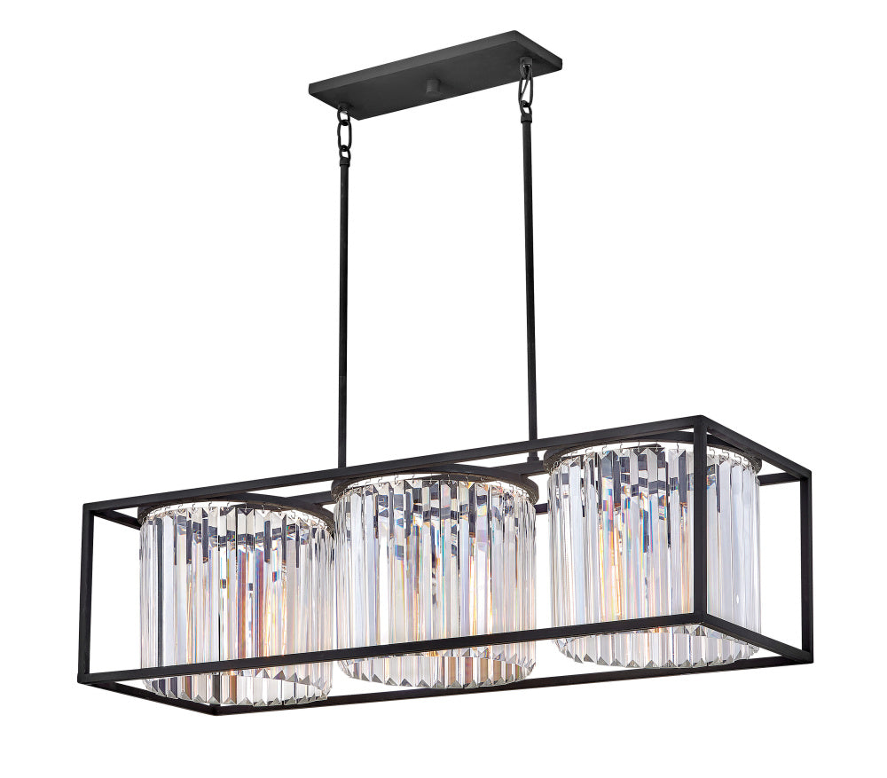 Hinkley 4556BK Small Three Light Linear