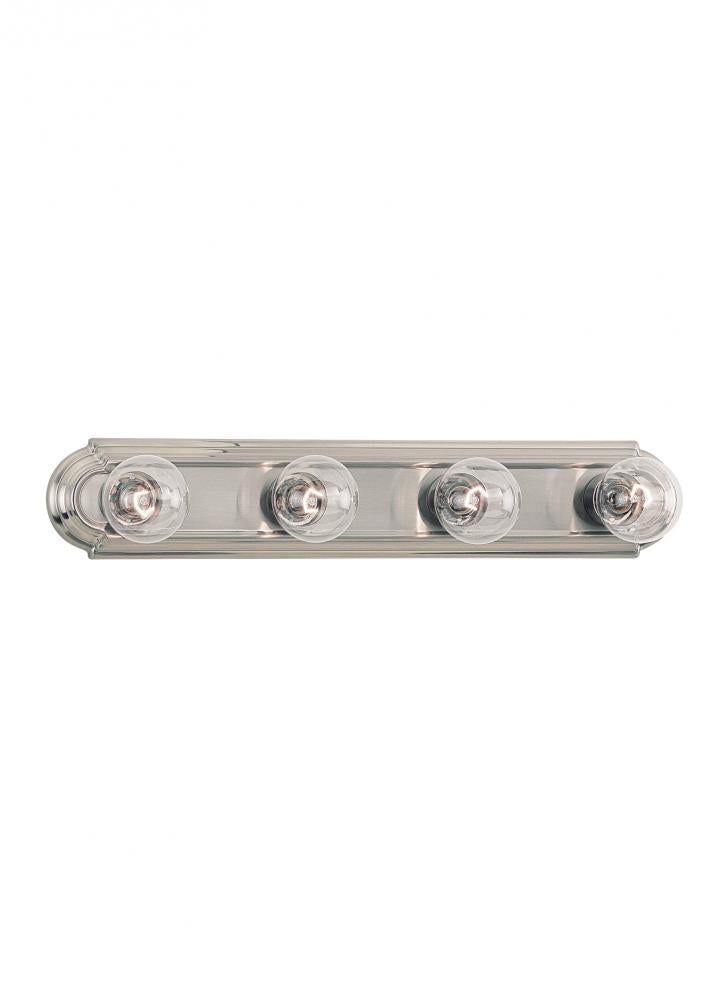Generation Lighting 4701-962 De-Lovely traditional 4-light indoor dimmable bath vanity wall sconce in brushed nickel silver finis