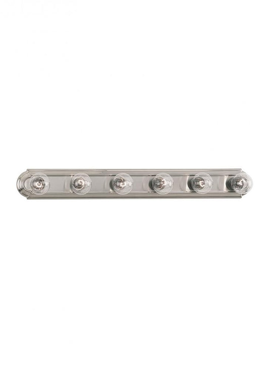 Generation Lighting 4702-962 De-Lovely traditional 6-light indoor dimmable bath vanity wall sconce in brushed nickel silver finis