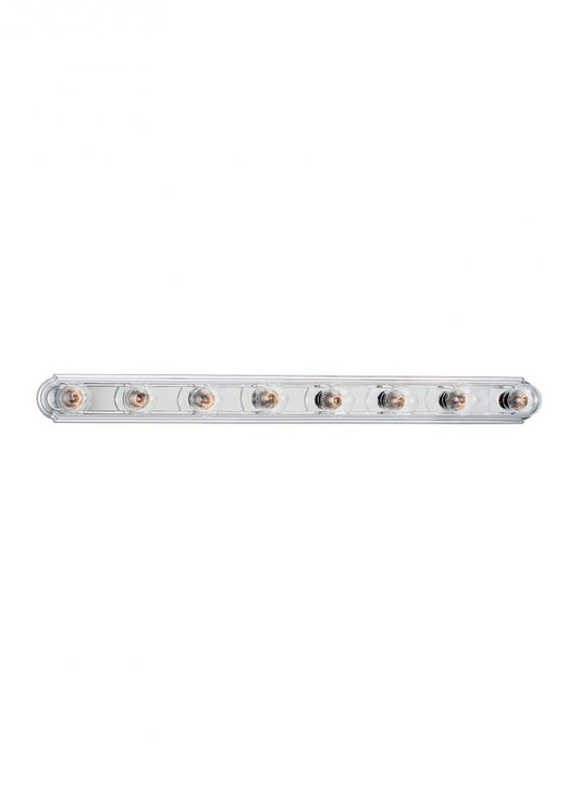 Generation Lighting 1023896 De-Lovely traditional 8-light indoor dimmable bath vanity wall sconce in chrome silver finish
