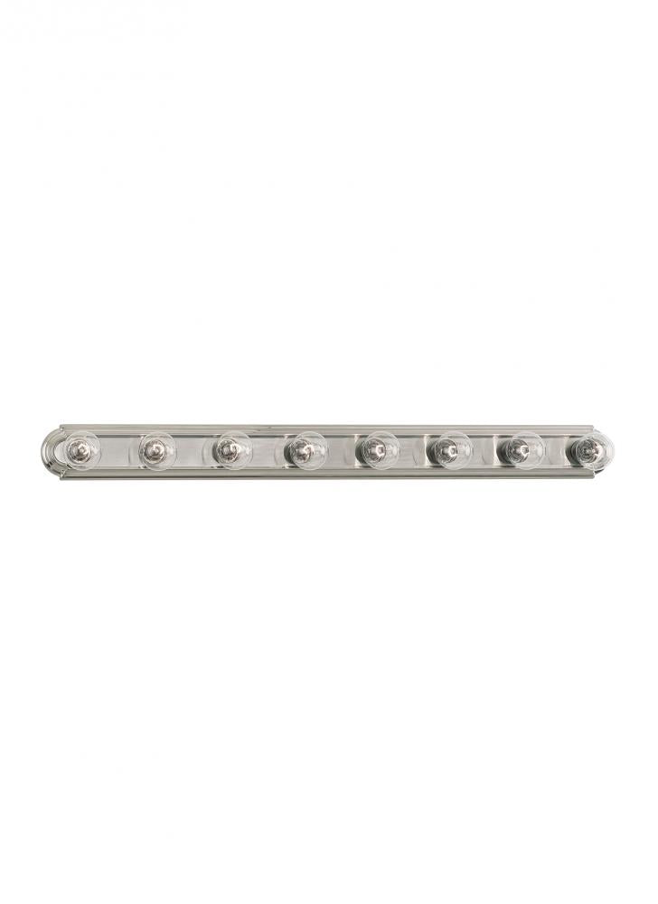 Generation Lighting 4703-962 De-Lovely traditional 8-light indoor dimmable bath vanity wall sconce in brushed nickel silver finis