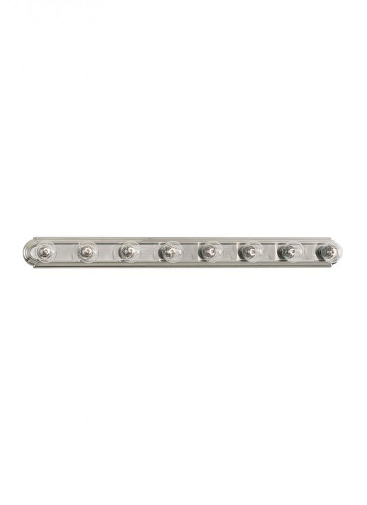 Generation Lighting 4703-962 De-Lovely traditional 8-light indoor dimmable bath vanity wall sconce in brushed nickel silver finis