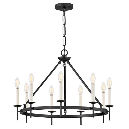 Hinkley 47475BK Medium Ring Chandelier
