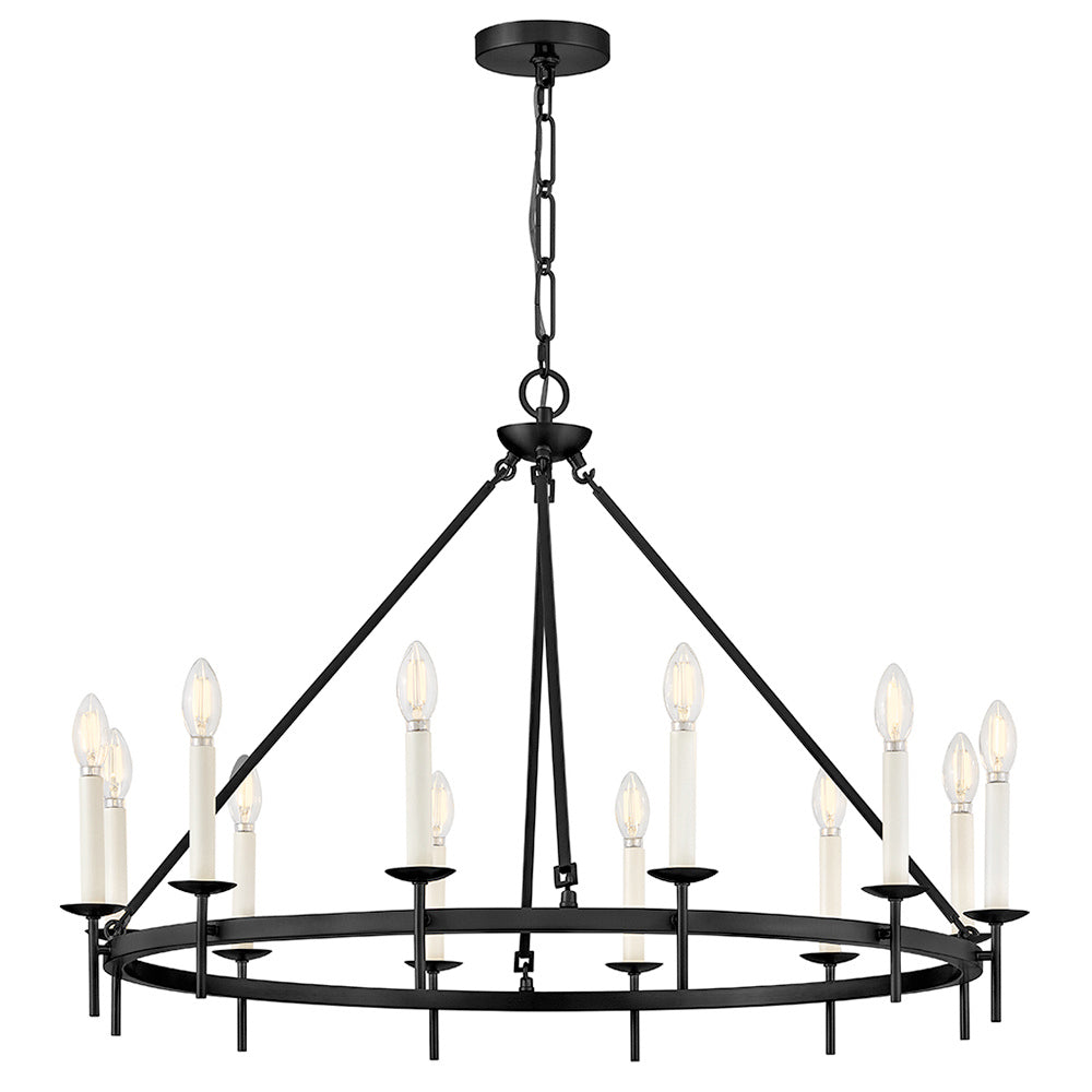 Hinkley 47476BK Large Ring Chandelier