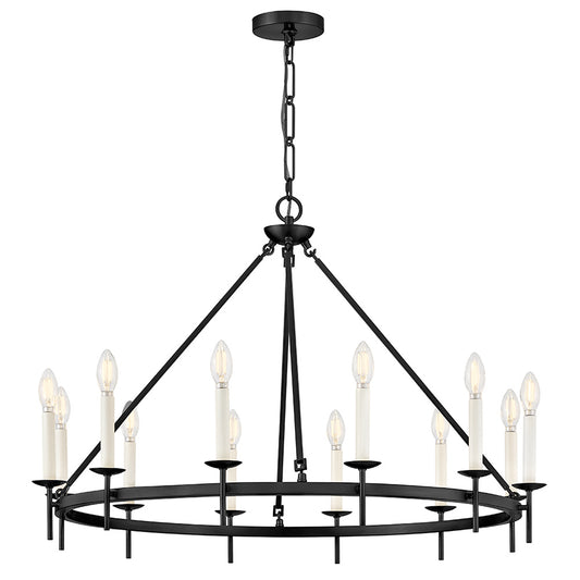 Hinkley 47476BK Large Ring Chandelier