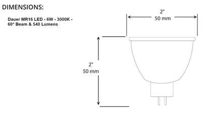 dauer mr16 led 6w dims
