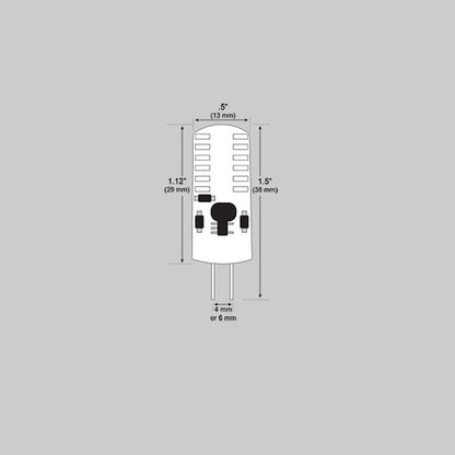 Dauer 487192-2700K • 3W G4 LED Encapsulated Bi-Pin, 2700K