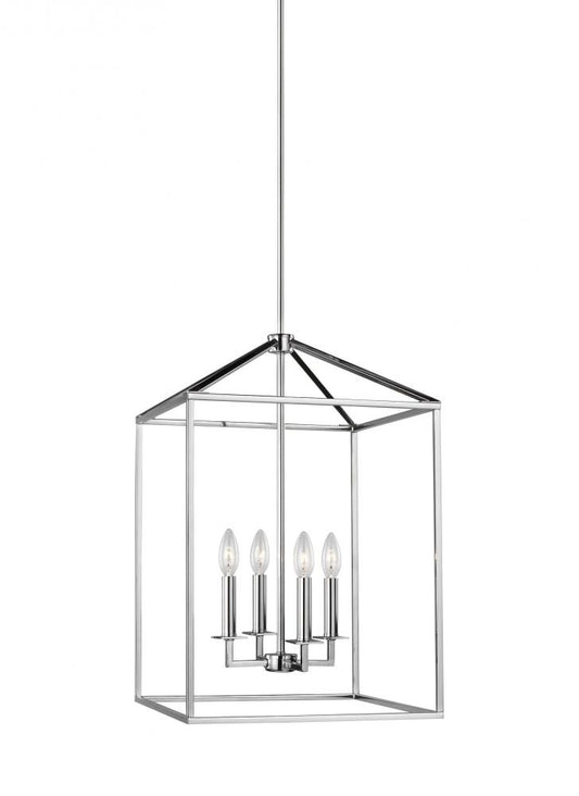Generation Lighting 5115004EN-05 Perryton transitional 4-light LED indoor dimmable medium ceiling pendant hanging chandelier light in