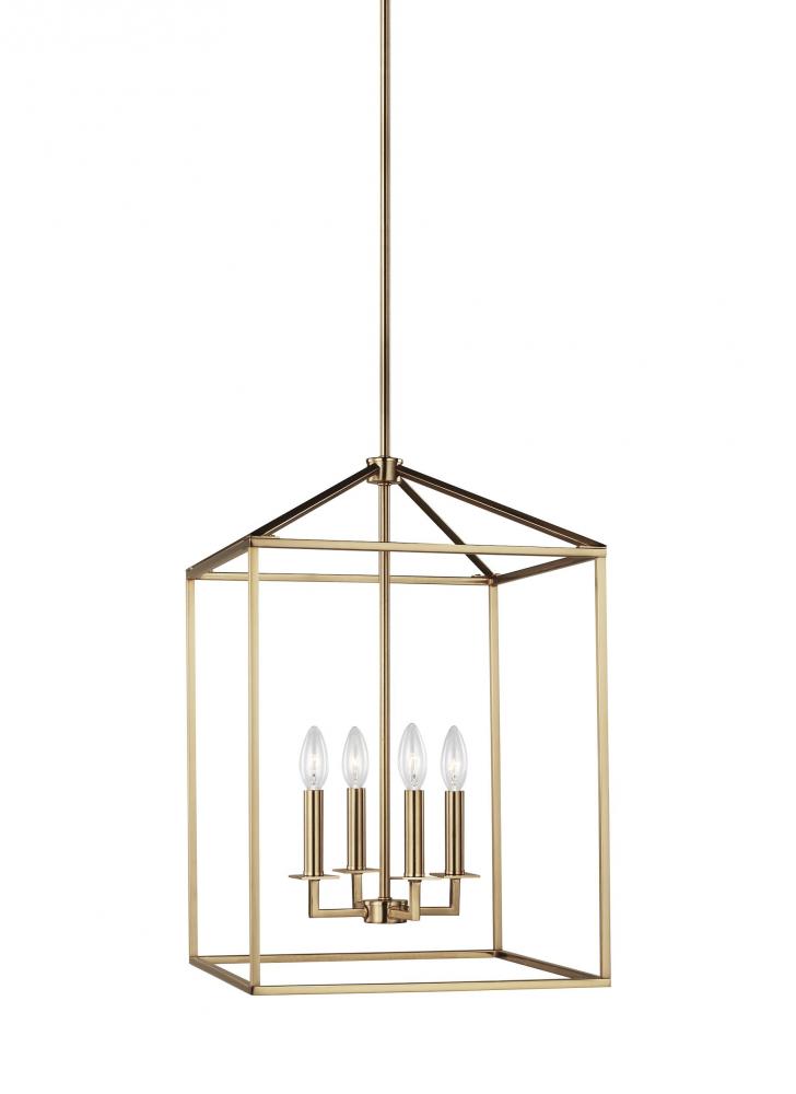 Generation Lighting 5115004EN-848 Perryton transitional 4-light LED indoor dimmable medium ceiling pendant hanging chandelier light in
