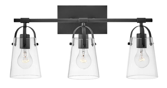 Hinkley 5133BK Medium Three Light Vanity