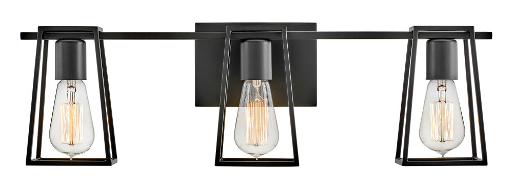 Hinkley 5163BK Medium Three Light Vanity