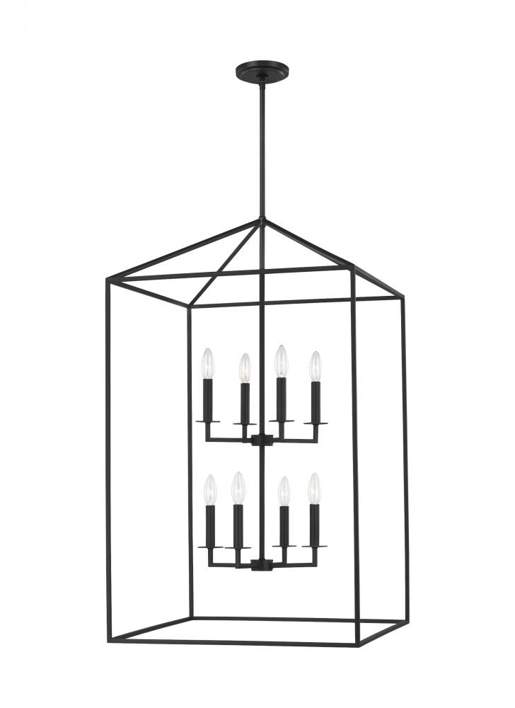 Generation Lighting 5315008EN-112 Perryton transitional 8-light LED indoor dimmable extra large ceiling pendant hanging chandelier lig
