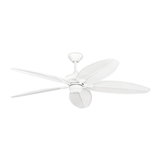 Generation Lighting 5CUR60WH Cruise Outdoor 60 Ceiling Fan in White with White Blades