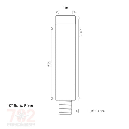702 Lighting BONO Riser • 3 to 18in • Brass