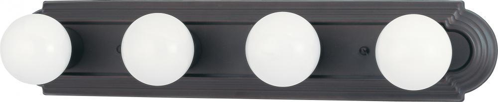 Nuvo 60-1285 4 Light; 24 in.; Vanity Racetrack Style; Mahogany Bronze 