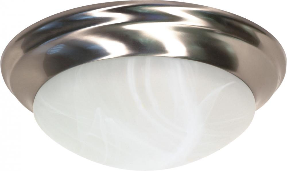 Nuvo 60-284 2 Light; 14 in.; Flush Mount; Twist and Lock with Alabaste