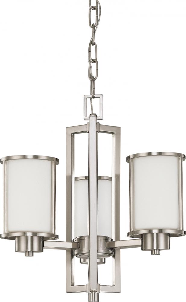 Nuvo 60-2851 Odeon; 3 Light; (convertible up/down) Chandelier with Sat