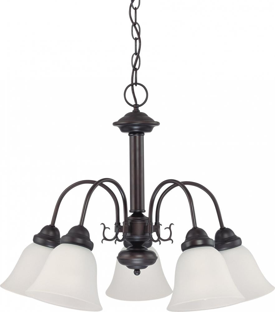 Nuvo 60-3141 Ballerina; 5 Light; 24 in.; Chandelier with Frosted White