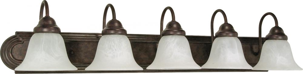 Nuvo 60-327 Ballerina; 5 Light; 36 in.; Vanity with Alabaster Glass Be