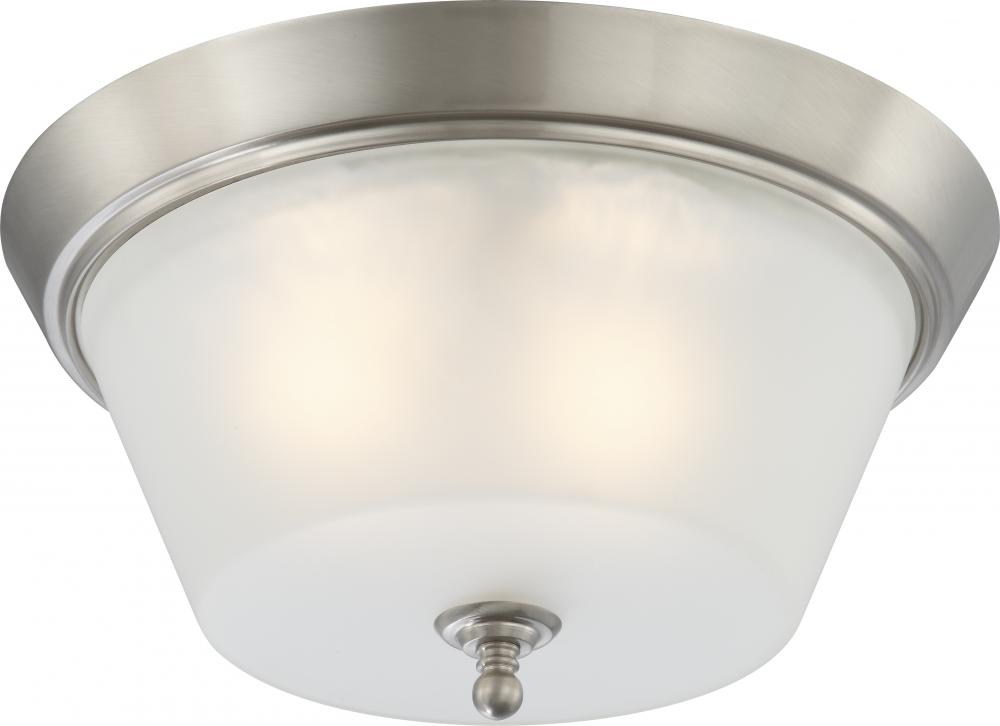 Nuvo 60-4153 Surrey; 3 Light; Flush Dome Fixture with Frosted Glass; B