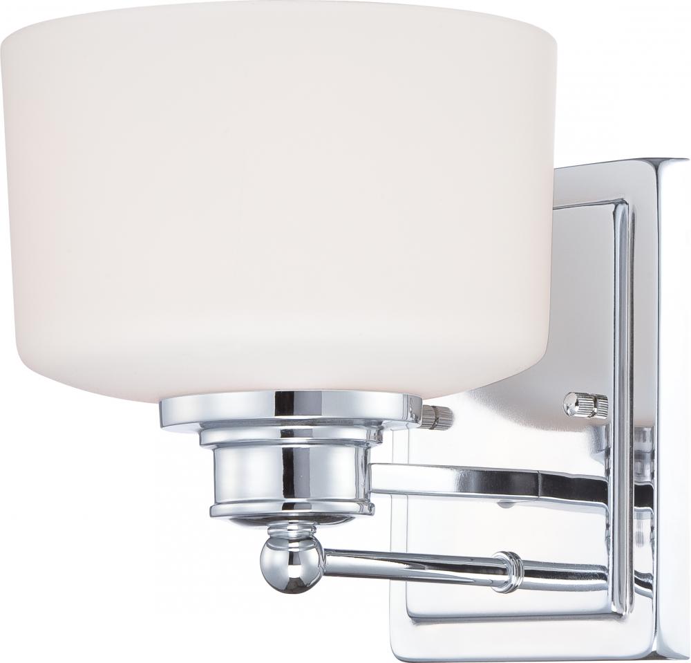 Nuvo 60-4581 Soho; 1 Light; Vanity Fixture with Satin White Glass; Pol