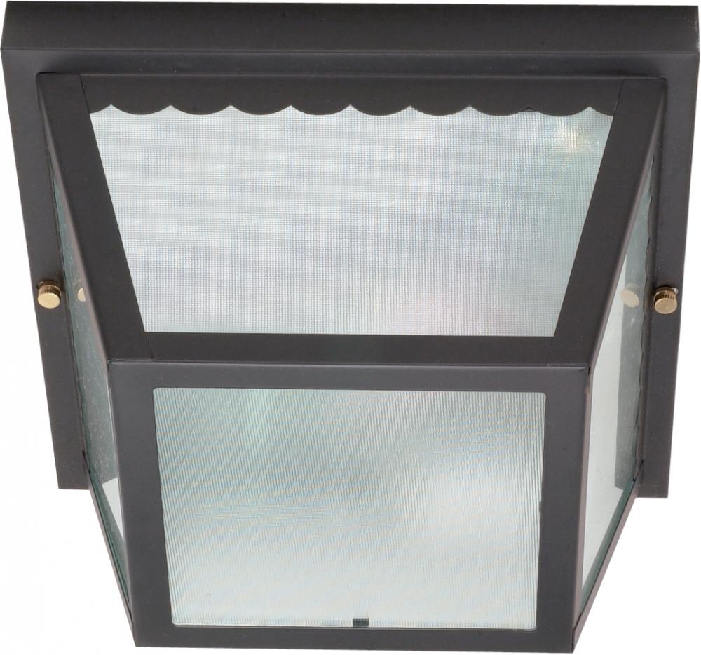 Nuvo 60-473 2 Light; 10 in.; Carport Flush Mount with Textured Frosted