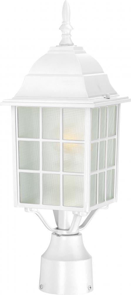 Nuvo 60-4907 Adams; 1 Light; 17 in.; Outdoor Post with Frosted Glass; 