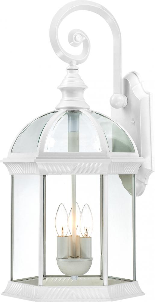 Nuvo 60-4967 Boxwood; 3 Light; 26 in.; Outdoor Wall with Clear Beveled