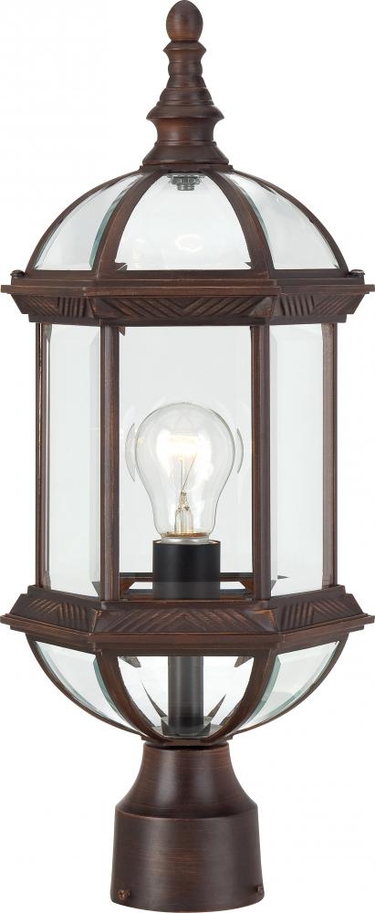 Nuvo 60-4975 Boxwood; 1 Light; 19 in.; Outdoor Post with Clear Beveled
