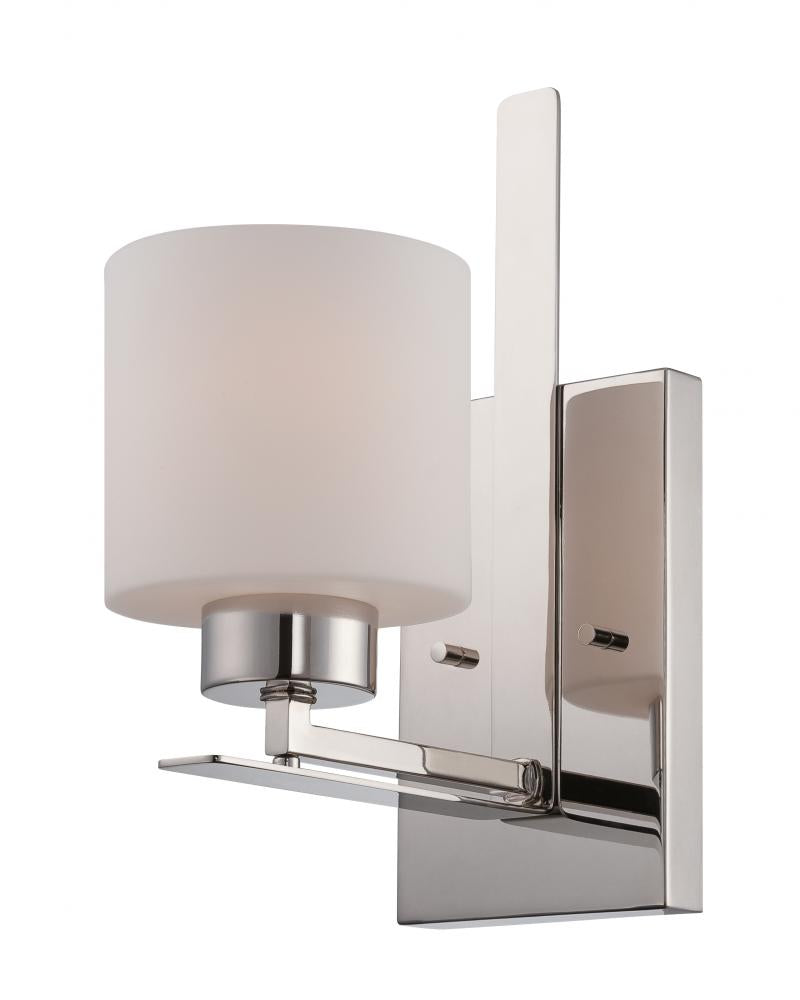 Nuvo 60-5201 Parallel; 1 Light; Vanity Fixture with Etched Opal Glass;