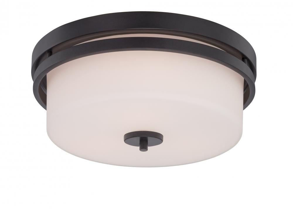 Nuvo 60-5307 Parallel; 3 Light; Flush Fixture with Etched Opal Glass; 