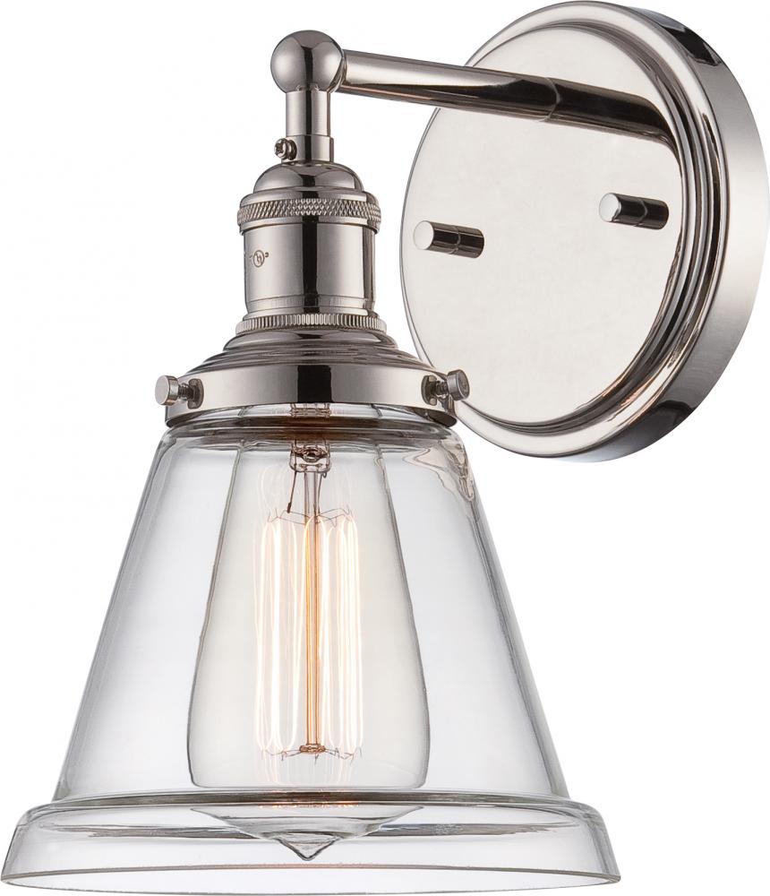 Nuvo 60-5412 Vintage; 1 Light; Sconce with Clear Glass; Vintage Lamp I