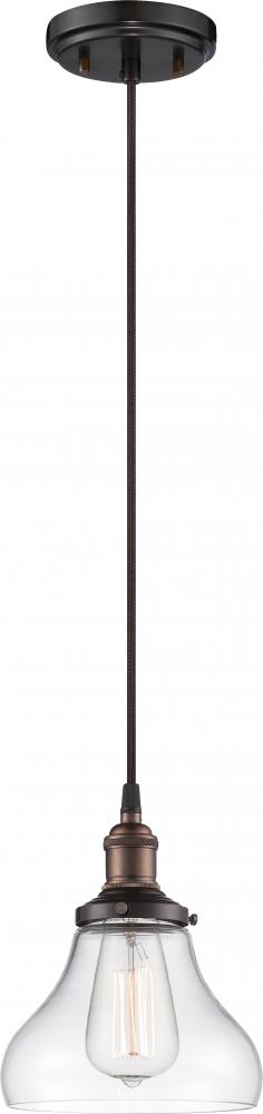 Nuvo 60-5503 Vintage; 1 Light; Pendant with Clear Glass; Vintage Lamp 