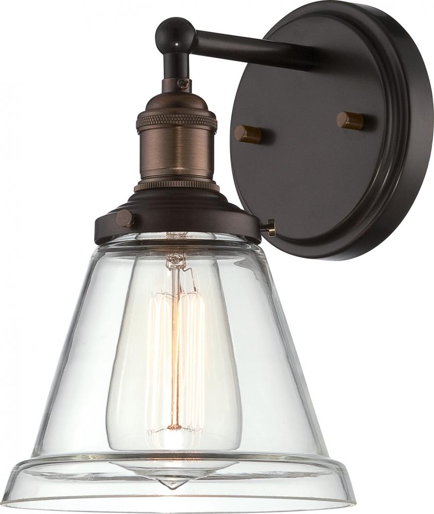 Nuvo 60-5512 Vintage; 1 Light; Sconce with Clear Glass; Vintage Lamp I