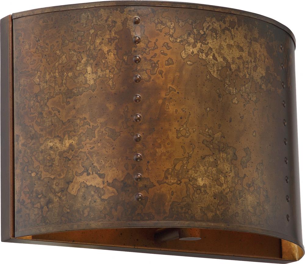 Nuvo 60-5891 Kettle - 1 Light Wall Sconce - Weathered Brass Finish