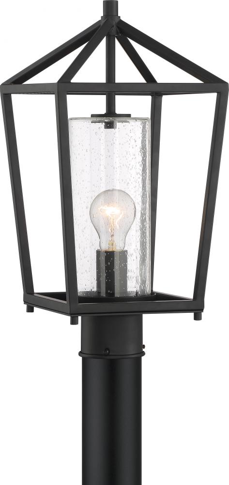 Nuvo 60-6595 Hopewell- 1 Light Post Lantern - with Clear Seeded Glass 