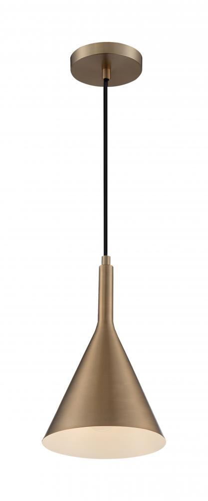 Nuvo 60-7117 Lightcap - 1 Light Pendant with- Burnished Brass Finish