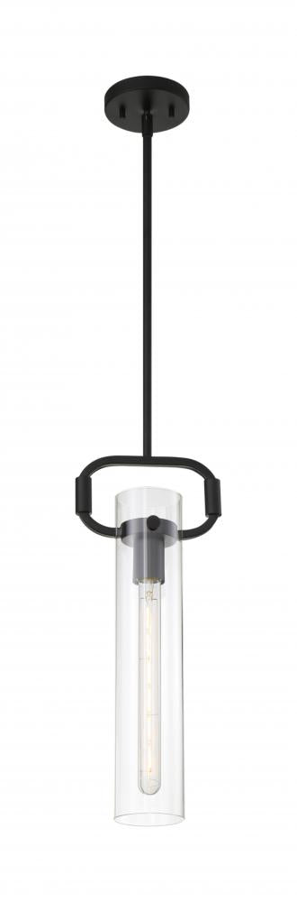 Nuvo 60-7153 Teresa - 1 Light Pendant with Clear Glass - Matte Black F
