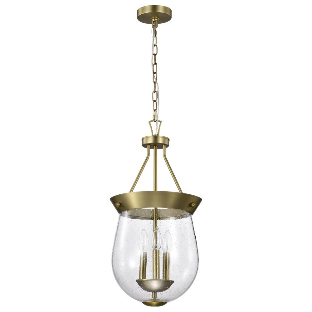 Nuvo 60-7801 Boliver 3 Light Pendant; 11 Inches; Vintage Brass Finish;